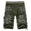 Men's Multi Pocket Distressed Washed Vintage Camo Cargo Pants