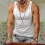 Men's Basic Deep Round Neck Cotton Summer Casual Tank Top