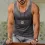 Men's Basic Deep Round Neck Cotton Summer Casual Tank Top