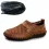 Men's Genuine Leather Mesh Breathable Casual Wading Shoes