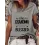 Vintage Casual Letter Print Crew Neck Short Sleeve T-Shirt