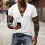 Men's Vintage Casual V-Neck Stretch T-Shirt