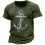 Men's Anchor Compass Graphic Marine Cotton Print T-Shirt