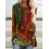 Casual Vintage Ethnic Print Crew Neck Long Sleeve T-Shirt