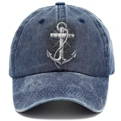 Nautical Anchor Print Sun Hat