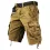 Men's Vintage Multi-pocket Drawstring Cotton Cargo Shorts