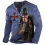 Men's Vintage Templar Cross Henley Long Sleeve Top