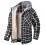 Men's Outdoor Retro Plaid Thermal Hooded Jacket