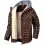 Men's Outdoor Retro Plaid Thermal Hooded Jacket