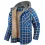 Men's Outdoor Retro Plaid Thermal Hooded Jacket