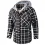 Men's Outdoor Retro Plaid Thermal Hooded Jacket