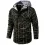 Men's Outdoor Retro Plaid Thermal Hooded Jacket