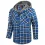 Men's Outdoor Retro Plaid Thermal Hooded Jacket