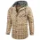 Men's Outdoor Retro Plaid Thermal Hooded Jacket