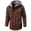 Men's Outdoor Retro Plaid Thermal Hooded Jacket