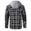 Men's Outdoor Retro Plaid Thermal Hooded Jacket