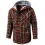 Men's Outdoor Retro Plaid Thermal Hooded Jacket