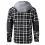 Men's Outdoor Retro Plaid Thermal Hooded Jacket