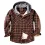 Men's Outdoor Retro Plaid Thermal Hooded Jacket