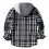 Men's Outdoor Retro Plaid Thermal Hooded Jacket