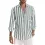 Men's Striped Casual Long Sleeve Shirt