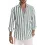 Men's Striped Casual Long Sleeve Shirt