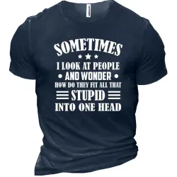 Sometimes I Look At People And Wonder Men\'s Short Sleeve T-Shirt