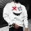 Smiley Print Casual Oversized Men's Sweatshirt