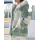 Casual Loose Contrast Plush Panel Zip Hooded Coat