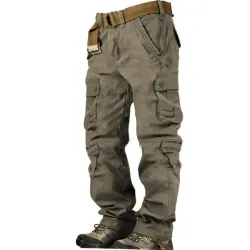 Men\'s Multi-pocket Outdoor Cotton Cargo Pants