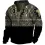 Men's Ethnic Totem Print Henley Collar Sweatshirt