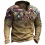 Men's Outdoor Ethnic Pattern Stitching Tooling Tactical Sweatshirt