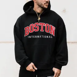 Boston Fashion Men\'s Oversized Sweatshirt Hoodie