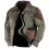 Men's Vintage Contrast Panel Deerskin Jacket