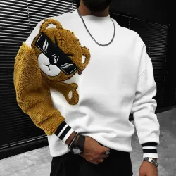 Teddy Bear Oversized Men\'s Sweatshirt