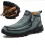 Men's Genuine Leather Vintage Zipper Casual Business Office Soft Walking Boots