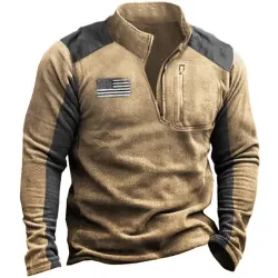 Outdoor Fleece Half Zip Collar Tactical Men\'s Sweatshirt