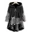 Casual Oversized Cat Print Zip Hooded Coat