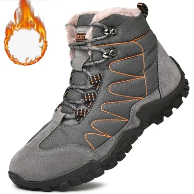 Men's Fleece Warm High Top Snow Boots