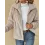 Casual Loose Solid Sherpa Zip-Up Coat