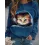 Round Neck Casual Loose Home Cat Print Sweatshirt