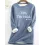 Casual Letter Print Plush Crew Neck Warm Long Sleeve T-Shirt