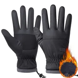 Men\'s Warm Fleece Non-slip Outdoor Sports Windproof Gloves