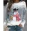 Women's Christmas Snowman 3D Print Crew Neck Casual Sweatshirt