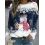 Women's Christmas Snowman 3D Print Crew Neck Casual Sweatshirt