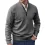 Men's Vintage Zip Stand Collar Knit Thin Sweater