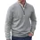 Men's Vintage Zip Stand Collar Knit Thin Sweater