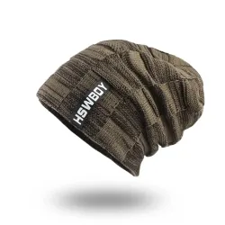 Men\'s Retro Contrast Color Warm Knit Hat