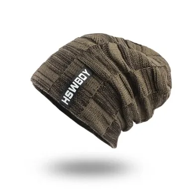 Men's Retro Contrast Color Warm Knit Hat