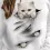 Round Neck Casual Loose Cat Print Sweatshirt